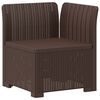 vidaXL Canap&eacute; de jardin 1 place look rotin PP Marron