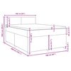 vidaXL Sommier &agrave; lattes de lit avec matelas Marron fonc&eacute; 160x200 cm