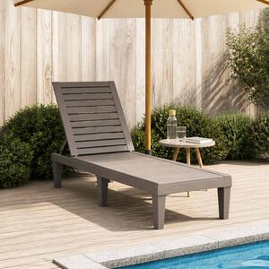 vidaXL Chaise longue marron clair 155x58x83 cm polypropyl&egrave;ne