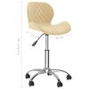 vidaXL Chaises &agrave; manger pivotantes lot de 4 Cr&egrave;me Velours