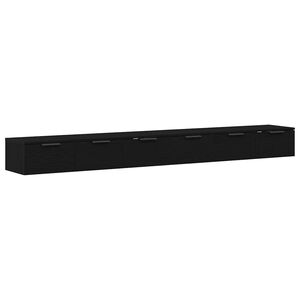 vidaXL Meuble mural 2 pc Ch&ecirc;ne noir 102 x 30 x 20 cm Bois d'ing&eacute;nierie