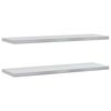 vidaXL &Eacute;tag&egrave;res murales 2 pcs 100x30 cm argent&eacute; acier inoxydable