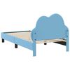 vidaXL Cadre de lit avec t&ecirc;te de lit Bleu 80 x 160 cm PU
