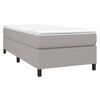 vidaXL Sommier &agrave; lattes de lit avec matelas Gris clair 90x200 cm Tissu