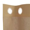 vidaXL Rideaux en voile avec &oelig;illets 2 pcs sable