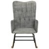 vidaXL Chaise &agrave; bascule gris vintage toile