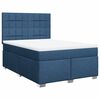 vidaXL Sommier &agrave; lattes de lit avec matelas Bleu 140x200 cm Tissu
