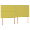 vidaXL Sommier &agrave; lattes de lit et matelas et LED Vert 160x200 cm Tissu