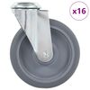 vidaXL 16 pcs Roulettes pivotantes &agrave; trou de boulon 125 mm