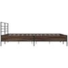vidaXL Cadre de lit sans matelas ch&ecirc;ne fum&eacute; 150x200 cm