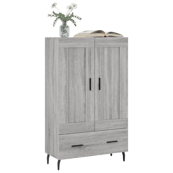 vidaXL Buffet haut sonoma gris 69,5x31x115 cm bois d'ing&eacute;nierie