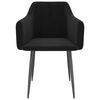 vidaXL Chaises &agrave; manger lot de 2 Noir Velours