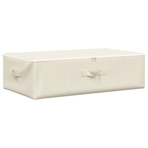 vidaXL Bo&icirc;te de rangement Tissu 70x40x18 cm Cr&egrave;me