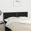 vidaXL T&ecirc;tes de lit Noir 144 x 5 x 78/88 cm Tissu