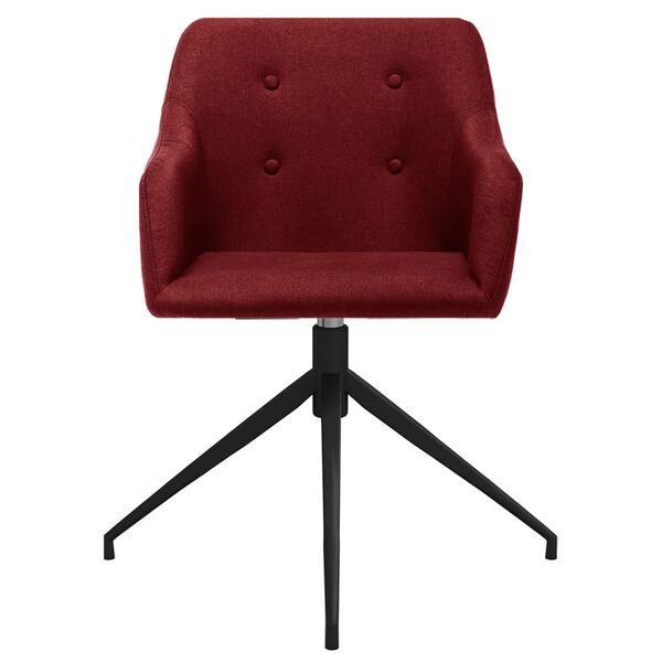 vidaXL Chaises pivotantes &agrave; manger lot de 6 Rouge bordeaux Tissu