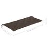 vidaXL Banc Batavia avec coussin taupe 120 cm Bois de teck massif