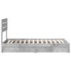 vidaXL Lit de Rangement Gris b&eacute;ton 90 x 200 cm Bois d'ing&eacute;nierie
