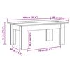 vidaXL Table basse Ch&ecirc;ne fum&eacute; 100x60x42 cm Bois d'ing&eacute;nierie