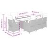 vidaXL Ensemble &agrave; manger de jardin et coussins 9 pcs beige Poly rotin