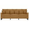 vidaXL Canap&eacute; &agrave; 3 places Marron 180 cm Velours