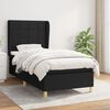 vidaXL Sommier &agrave; lattes de lit et matelas Noir 80x200 cm Tissu