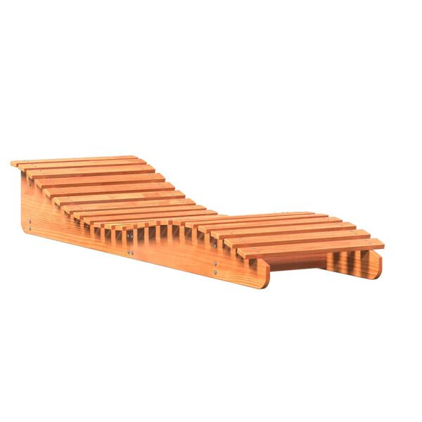 vidaXL Chaises longues lot de 2 cire marron bois massif de pin