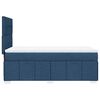 vidaXL Sommier &agrave; lattes de lit avec matelas Bleu 100x200 cm Tissu
