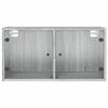 vidaXL Armoires murales portes vitr&eacute;es 2 pcs sonoma gris 68,5x37x35 cm