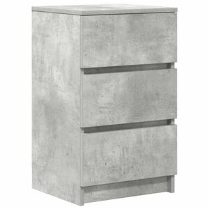 vidaXL Table de chevet avec 3 tiroirs gris b&eacute;ton 39x35x65 cm