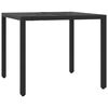 vidaXL Ensemble &agrave; manger de jardin avec coussins 3 pcs Noir