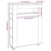 vidaXL Meuble &eacute;troit de salle de bain &agrave; roulettes blanc