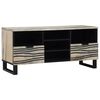 vidaXL Unites TV avec tiroir Blanc 100 x 33 x 46 cm Bois d'ing&eacute;nierie