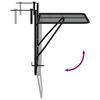 vidaXL Table de balcon Noir 60x40 cm Acier