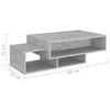 vidaXL Table basse Gris b&eacute;ton 105x55x32 cm Bois d&rsquo;ing&eacute;nierie