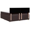 vidaXL Sommier &agrave; lattes de lit avec matelas Marron fonc&eacute; 200x200 cm