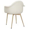 vidaXL Chaise de salle &agrave; manger Cr&egrave;me Tissu