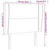 vidaXL T&ecirc;te de lit avec oreilles Noir 93x23x118/128 cm Similicuir