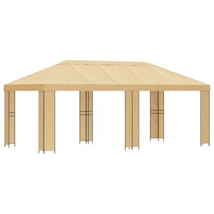 vidaXL Abri de jardin 6 x 3 m Cr&egrave;me Polyester et Acier 190 gsm