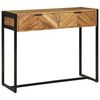 vidaXL Table console Marron 90 x 35 x 75 cm Bois d'Acacia Massif
