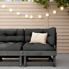 vidaXL Canap&eacute; d'angle de jardin gris bois de pin massif