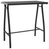 vidaXL Table de bar de jardin Noir 110x60x110 cm Verre tremp&eacute;