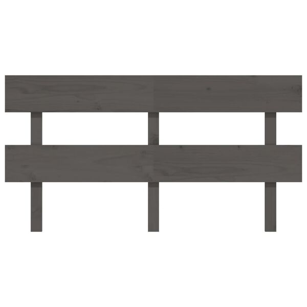 vidaXL Tête de lit Gris 154x3x81 cm Bois massif de pin