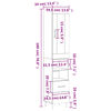 vidaXL Buffet haut Sonoma gris 34,5x34x180 cm Bois d'ing&eacute;nierie