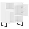 vidaXL Buffet Blanc brillant 60x35x70 cm Bois d'ing&eacute;nierie