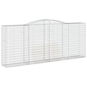 vidaXL Panier de gabions arqu&eacute; 400x50x160/180 cm Fer galvanis&eacute;