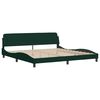 vidaXL Cadre de lit sans matelas vert fonc&eacute; 200x200 cm velours
