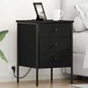 vidaXL Cabinet de chevet avec tiroir 2 pcs Ch&ecirc;ne noir 42 x 41 x 61 cm