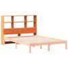 vidaXL T&ecirc;te de lit avec rangement cire marron 135cm bois massif de pin
