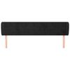 vidaXL T&ecirc;te de lit avec oreilles Noir 203x23x78/88 cm Velours