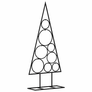 vidaXL Arbre de No&euml;l en m&eacute;tal pour d&eacute;coration noir 60 cm